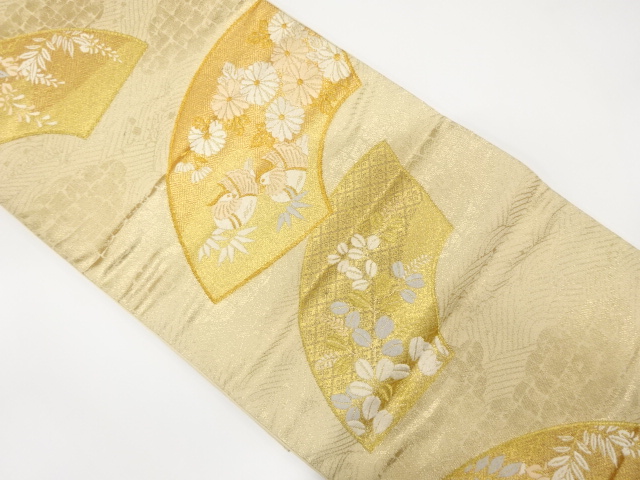 末広小袖文織り出し　袋帯